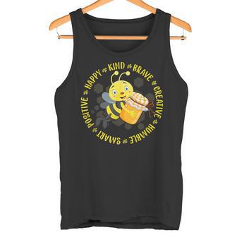 Abeja Feliz Amablealiente Humilde Inteligente Y Positiva Camiseta sin mangas - Regaloses