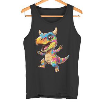 Adorable Dinosaure Arc-En-Ciel Pour Fête D'anniversaire D'enfants Débardeur e - Cadeauxyz