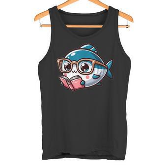 Adorable Poisson Thon Avec Lunettes De Lecture Pour Amateurs De Livres Débardeur e - Cadeauxyz
