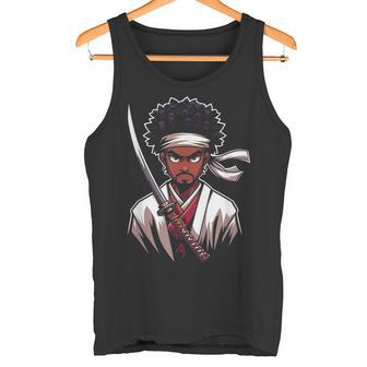 Afro Americanamurai Anime Cartoon Japanese Bushido Warrior Canotta - Novitaregali