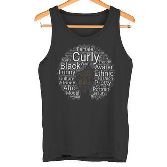 Afro Word Cloud Natural Hair Regalo Mes De La Historia Negra Camiseta sin mangas - Regaloses
