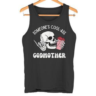 Alguien Fresco Culo Madrina Cool Madrina Esqueleto Calavera Camiseta sin mangas - Regaloses