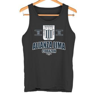 Alianza Lima Peru メンズ レディース サッカー ペルーエスクード タンクトップ - Kawaiitshirt