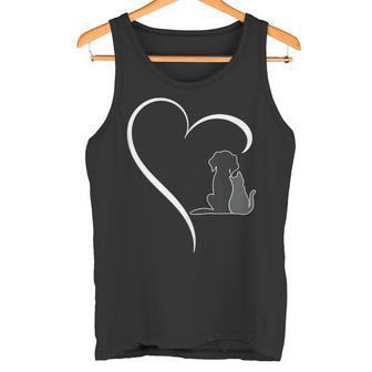 Amante De Las Mascotas Con Corazón De Perros Y Gatos In Mangas Camiseta sin mangas - Regaloses