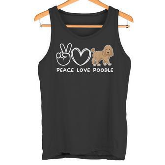 Amante De Los Perros Peace Love Poodle Retro Camiseta sin mangas - Regaloses