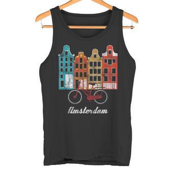 Amsterdam Niederlande Kulturerbe Europa Reise Fahrrad Tank Top - Seseable