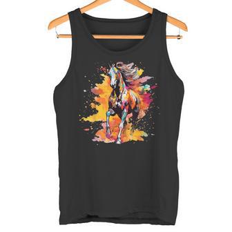 Arte Colorido Para Amantes De Los Caballos Árabes Camiseta sin mangas - Regaloses