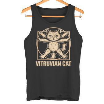 Arte De Gatos Deitruvio Anatomía Felina Divertido Amante De Los Gatitos Camiseta sin mangas - Regaloses