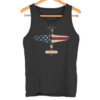 Avión Patrióticoeterano Warbird Bandera De EeUu P 51 Mustang Camiseta sin mangas - Regaloses