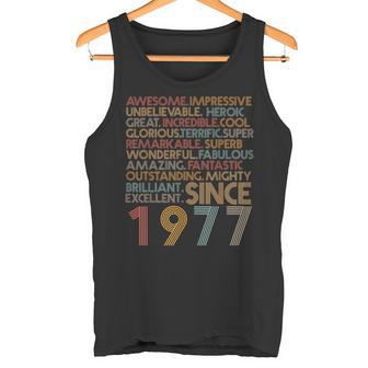 Awesomeince 1977 47Th Birthday Born In 1977 47 Years Old タンクトップ - Kawaiitshirt