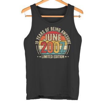 Awesomeince June 2007 ビンテージ レトロ 19歳の誕生日 メンズ タンクトップ - Kawaiitshirt