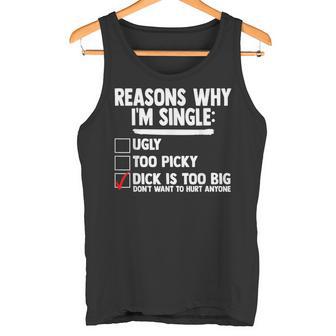 Bachelor メンズ シャツ Rasons Why I'mingle Big Dick Fun タンクトップ - Kawaiitshirt