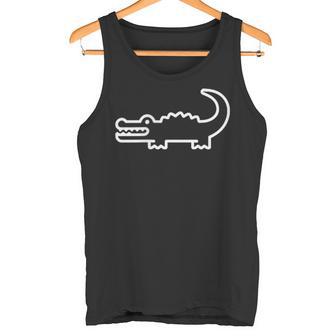 Badge De Poche Minimaliste Crocodile Pour Les Amateurs De Crocodiles Débardeur e - Cadeauxyz
