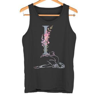 Balla Ballerina イニシャル 名前 I、ダンス、モノグラム、バレエ タンクトップ - Kawaiitshirt