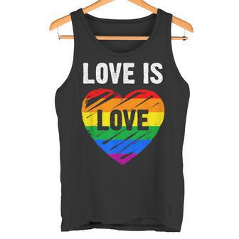 Bandera Lgbt Corazón De Arco Iris Love Is Love Camiseta sin mangas - Regaloses