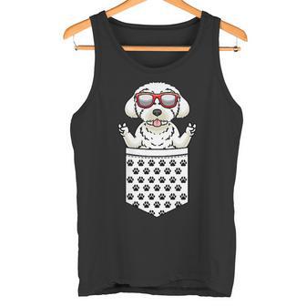 Bichón Maltés Perro En Bolsillo Con Gafas Deol Camiseta sin mangas - Regaloses