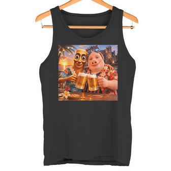 Bier Trinken Amtrandommerstimmung Tungahur Meme John Pork Tank Top - Geschenkecke