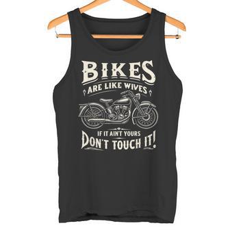 Bikes Are Like Wives 面白い オートバイ バイカー 妻 タンクトップ - Kawaiitshirt