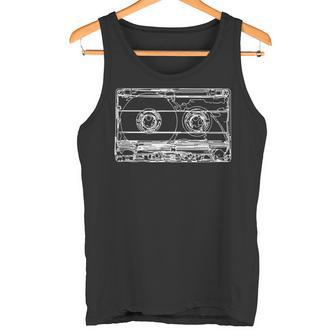 Boceto De Cassette De Música Retro Boceto De Audiointage Camiseta sin mangas - Regaloses