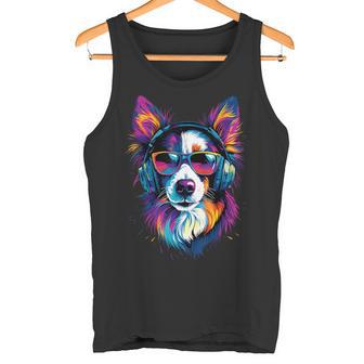 Border Collie Mitonnenbrille Welpeüße Border Collies Tank Top - Seseable