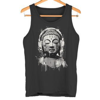 Bouddha Avec Écouteurs Motif Musique Zen Débardeur e - Cadeauxyz