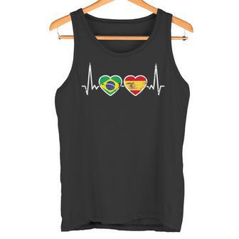 Brasil Españaintage Latido Bandera Español Brasileño Camiseta sin mangas - Regaloses