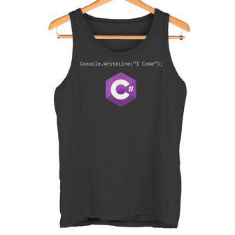 C コーディングプログラミングコードデベロッパー テックデベロッパー プログラマー タンクトップ - Kawaiitshirt