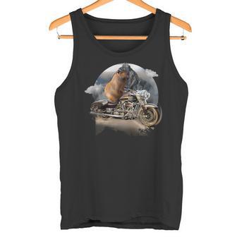 Capybara Biker Riding Moto Moto Débardeur e - Cadeauxyz