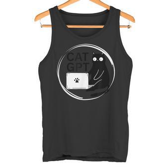 Catgpt Cat Lovers Cute Cat Tech Ingenieros De Gatos Nerds Ai Humor Camiseta sin mangas - Regaloses