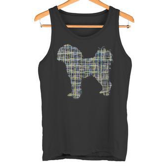 Cavapooilhouette Motif Quadrillage Abstrait Débardeur e - Cadeauxyz