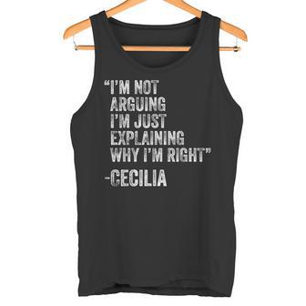 Cecilia Cita Divertido Cumpleaños Personalizado Nombre Idea Ingeniero Camiseta sin mangas - Regaloses