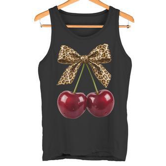 Cerise Léopard Coquette Bow Mignon Cerises Fruits Débardeur e - Cadeauxyz