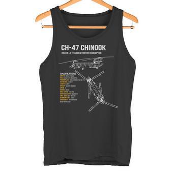 Ch-47 チヌークヘリコプター タンクトップ - Kawaiitshirt