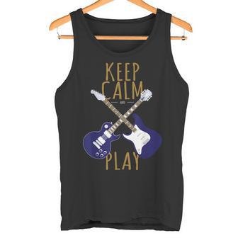 Chemise De Guitariste Keep Calm And Play Musicien Débardeur e - Cadeauxyz