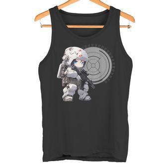 Chibi Charaeries 【アニメ、ちびキャラ、デフォルメ、タクティカル、かわいい、かっこいい】 タンクトップ - Kawaiitshirt