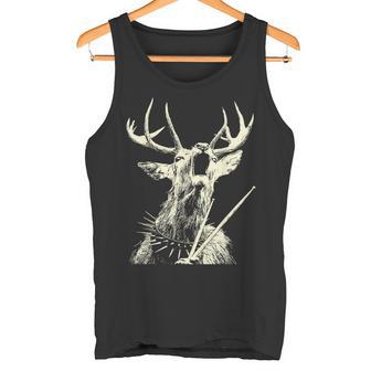 Ciervo Tocando La Batería Divertido Músico Animal Baterista Punk Rock Camiseta sin mangas - Regaloses