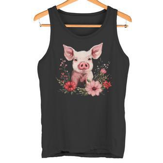 Cochonintage Fleurs Drôle Mignon Ferme Animaux Fermier Débardeur e - Cadeauxyz