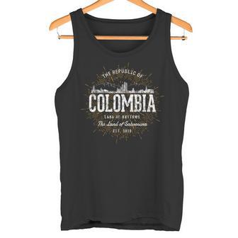 Colombia ヴィンテージスタイルのレトロなコロンビア タンクトップ - Kawaiitshirt