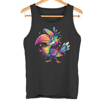 Colorido Pájaro Arcoíris De Dibujos Animados De Tucán Tropical Camiseta sin mangas - Regaloses