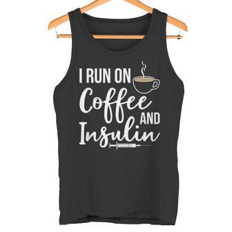 Corro En Café E Insulina Tipo Diabético Una Diabetes Camiseta sin mangas - Regaloses