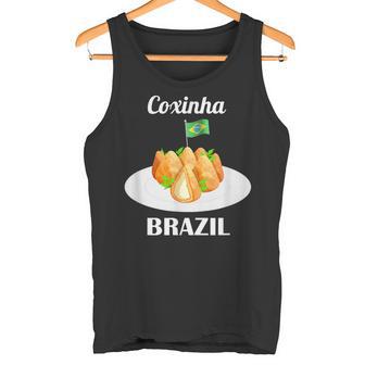 Coxinha 伝統的なブラジル料理 ブラジル国旗 タンクトップ - Kawaiitshirt