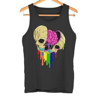 Crâne Kawaii Pastel Gothique Arc-En-Ciel Débardeur e - Cadeauxyz
