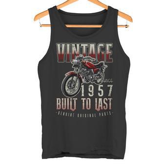 Cumpleañosintage De Motos De Motos Nacidos En 1957 Manga Larga Camiseta sin mangas - Regaloses