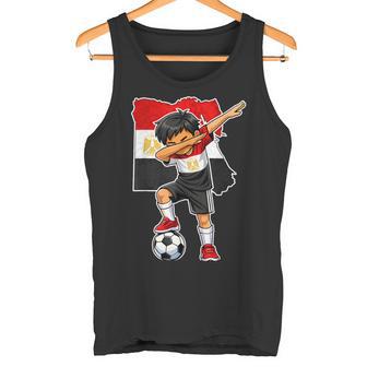 Dabbing Ägypten Fußball Boy Karte Flagge Tank Top - Seseable