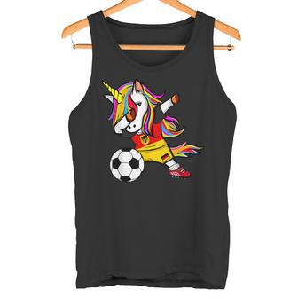 Dabbing Einhorn Deutschland Fußball Fans Trikot Deutscher Fußball Tank Top - Seseable