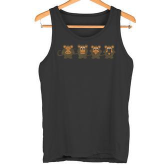 De Tres Monos Cuarto Mono Es Da Regalo Divertido Camiseta sin mangas - Regaloses