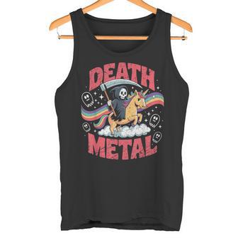 Death Metal Musique Faucheuse Licorne Arc-En-Ciel Fun Débardeur e - Cadeauxyz