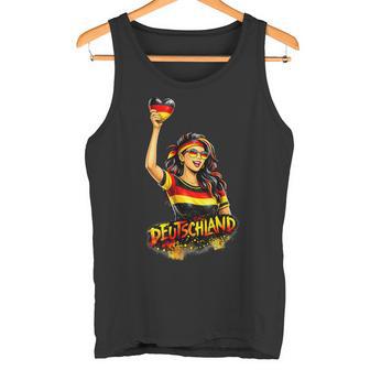 Deutschland Herz Deutsche Flagge Germany Tank Top - Seseable