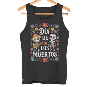 Dia De Los Muertos Calavera Day Dead Guitarequelette Dansante Débardeur e - Cadeauxyz