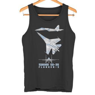Diagrama Del Avión De Combate Rusoukhoiu-35 Manga Larga Camiseta sin mangas - Regaloses